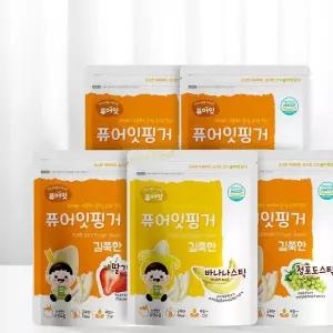 퓨어잇 핑거 아이과자 길쭉한 과일스틱 5가지 맛 아기 간식 유아