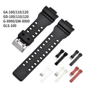 호환용 CASIO G-shock 시계 스트랩 GA100/110/120/GD100/120/GA300/G-8900 제기 16mm 교체 시계 스트랩에