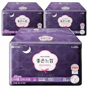 좋은느낌 오리지널 수퍼롱 오버나이트 10매입 x3개 맥시슬림