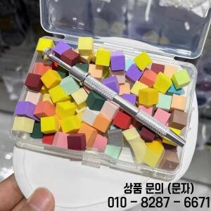 네일 아트 젤 폴리쉬 브러쉬 글리터 파우더 매니큐어 액세서리용 그라디언트 스펀지 100개