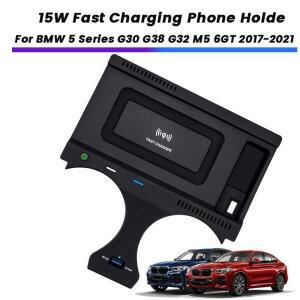 차량용 무선 충전기 유도 휴대폰 홀더, BMW X3 G01 X4 G02 2018-2024 Qi 고속 무선 충전 플레이트, 15W