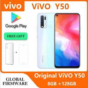 4G 스마트폰 오리지널 VIVO Y50 8GB 128GB 5000mAh 6.51인치 2340x1080px CPU Snapdragon 13MP + 16MP 4 카