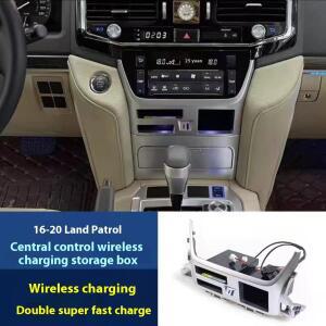 Toyota Land Cruiser LC200 2016-2021 왼손잡이 용 자동차 센터 콘솔 전화 고속 무선 충전기 플레이트 충전