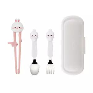 에디슨 유아 스푼 포크 케이스 어린이집 준비물 토끼 BNS