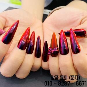 HNDO 레드 블랙 그라디언트 색상 네일 미러 크롬 파우더 글리터 카멜레온 전문 매니큐어 안료 먼지 TE31