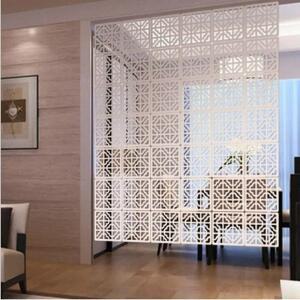 데스크 파티션 6pcs 29x29cm 스크린 거실 분배기 패널 예술 Diy 인테리어 흰색 나무 플라스틱