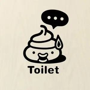 고품질 헉 똥이Toilet(2piece)화장실 포인트스티커-블랙 (W4C10BF)