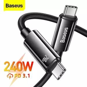 Baseus 240W USB C 케이블 PD3.1 MacBook Pro 용 Samsung Xiaomi POCO USB C-USB 유형 C PD 케이블 48V5A