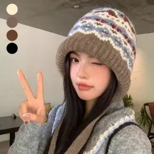 [MENPTLBD66]비니 겨울 보넷모자 여자 베이직 끈모자