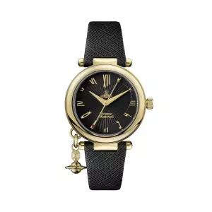 VV006GDBLK 오브 하트 여성 가죽 쿼츠 32mm