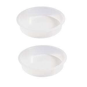 요잔너 2pcs 플라스틱 원형 새 모이통 그릇, 야생 조류 씨앗 트레이 목욕 물그릇 액세서리, 새를 유인하기에 완벽한 먹이통