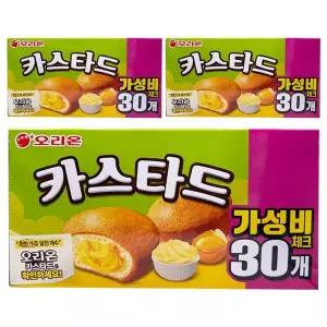 오리온 카스타드 30입 실속형 690g x 3개