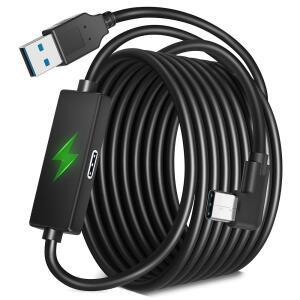 메타 퀘스트 3S 오큘러스 3 2 /프로 피코 4 USB 3.0 5GBP 고속 A TO C 모뎀 케이블 스팀 VR 헤드셋 액세서리 및 게이밍 PC용 쿠젝트 링크 케이블 -16FT