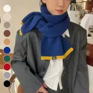 부드러운 감촉 따뜻한 컬러풀 니트 목도리 겨울머플러