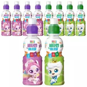웅진 웅진 캐치티니핑 2종 혼합세트 멀티비타민 미네랄 200ml 포도맛 5개 + 파인애플맛 5개 혼합10개입