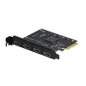 UNISHEEN 쿼드 HDMI PCIe 비디오 캡처 동시에 4개의 내장 채널에서 작동, 지원, - Linux/Win11 카드