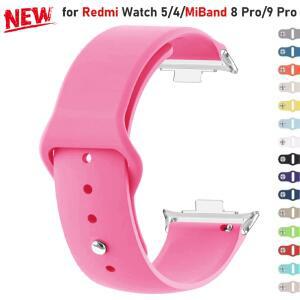 Redmi watch 4 5 용 실리콘 스트랩 샤오미호환 Mi Band 8 Pro/9 교체 팔찌 시계 밴드 액세서리 SmartWatch