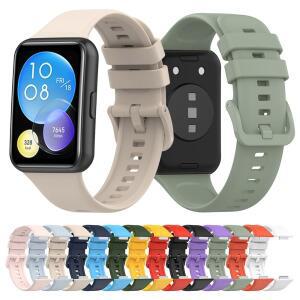 HUAWEI호환 Watch Fit 2용 실리콘 스트랩 밴드용 액티브 팔찌 시계