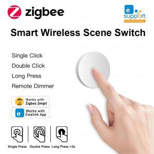 ZigBee 버튼 장면 스위치 스마트 연결 스마트 무선 벽 푸시 Zigbee2MQTT Ewelink Alexa Alice와 함께 작동