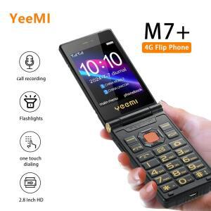 YeeMI M7 + 견고한 기능 큰 버튼 대형 글꼴 듀얼 SIM 스크린 Filp 전화 6800mAh 4G Clamshell 핸드폰 어르