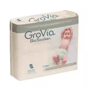 천 기저귀용 일회용 패드 ？ GroVia 바이오소커 자연스러운 육아를 위한 원 사이즈 접착 인서트 50개