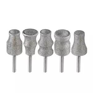 다이아몬드 로터리 펫 네일 그라인더 비트 개 교체 헤드 - 5PCS 1/8인치 휠 동물 케어 혼합
