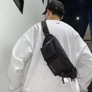 캐주얼 데일리 커플 가방 블랙 학생 데이트 패션 코디