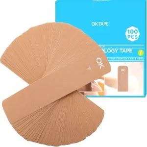 OK TAPE 100Pcs 프리컷 운동학 테이프 스트립 관절 지지 및 근육통 완화용 탄성 운동 방수 어깨 무릎