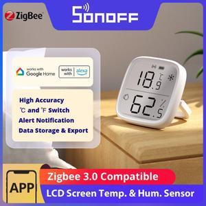 SONOFF SNZB-02D Zigbee 2.5인치 LCD 스마트 온도 습도 센서 표준 호환 ZBBrige-P Alexa 지원 장면