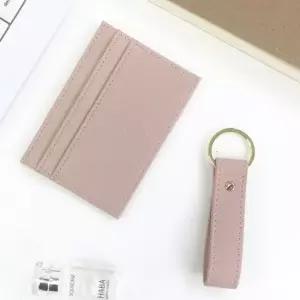 무지 베이직 양면 카드 지갑 키홀더 1세트 심플 신분증 수납 포켓 홀더 컬러카드지갑