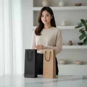 와인 선물용 종이백 고급 쇼핑백 와인병 가방 와인색 포장지 봉투 와인쇼핑백 와인봉투