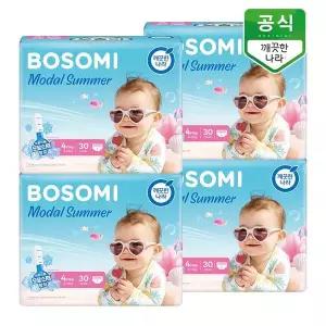 [보솜이] 모달썸머 팬티 기저귀 4단계(8-13kg) 대형 30개입 x 4팩..[36005090]