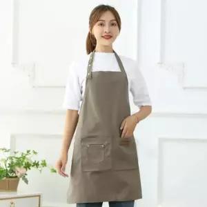 [룽스_66]캔버스 앞치마 생활방수 카페앞치마(브라운)
