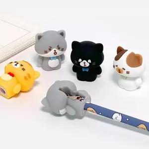 [룽스_66]미니연필깎이 고양이 피규어 미니 연필깎이