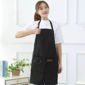 [룽스_66]캔버스 앞치마 생활방수 홀터넥앞치마(블랙)