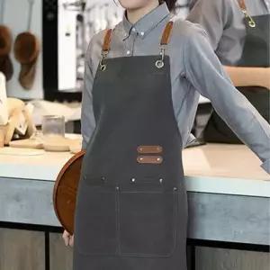 [룽스_66]공방 바리스타 작업용 방수 앞치마(그레이)
