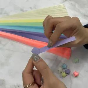[룽스_66]세트 종이별접기 종이접기 별색종이 6종