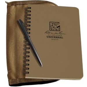 RITE IN THE RAIN 내후성 측면 나선형 키트: TAN CORDURA 패브릭 커버 4.625인치 X 7인치 노트북 그리고 펜(NO. 973T-KIT)