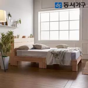 동서가구 순수 히노끼 편백나무 100% 프레임 수납헤드 평상 원목침대 SS+9존독립 매트리스 DF639020