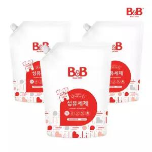 비앤비 아기 세탁세제 (베이비파우더) 1500ml 리필 x 3개
