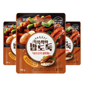 샘표 쓱쓱싹싹 밥도둑 돼지고기장조림 130g X3개 밑반찬