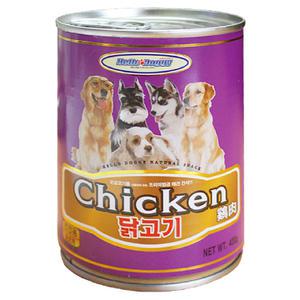 헬로도기 강아지 대용량 간식 캔 닭고기 400g
