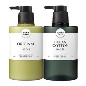해피바스 오리지널컬렉션 바디로션 오리지널, 500g, 1개 + 클린코튼, 500g, 1개