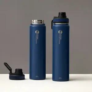 [리벤스]트래블 보온보냉 스텐 보틀 텀블러 700ml (네이비) 2P