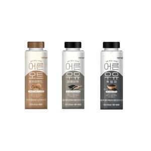 서울에프엔비 어른우유250ml 흑임자4+검은콩미숫가루4+어른오트 호두아몬드4(총12개입)/냉장무배
