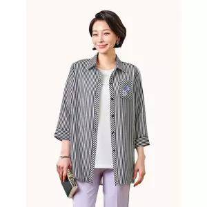 [마담엘레강스] 럭키 썸머 스트라이프 시어서커 앙상블 K252JK01+K252BL01