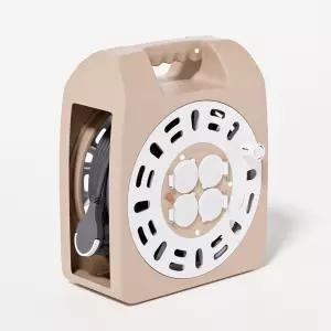 러그박스 LUG-G25MP(KW) 캡형 30M 크림브라운 1.0SQ/캠핑전기선/산업용멀티탭/오토릴선/전기연장선
