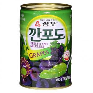 업소용 깐포도 통조림 400g 샐러드 과일 디저트 토핑 카페납품