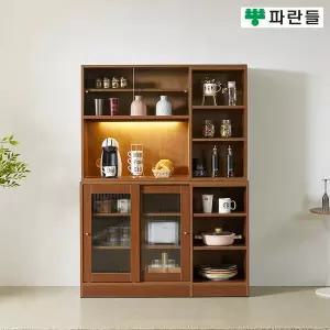 [착불배송] 파란들가구 1200 미닫이유리문 수납상부장세트 다용도수납장세트