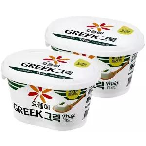 빙그레 요플레 그릭 마일드 요거트 무가당 플레인 400g(2입)